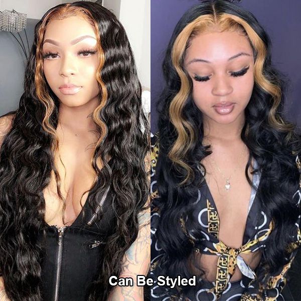 highlight_colored_wig_straight_hair_wig_non_lace_human_hair_wigs_0824_3_